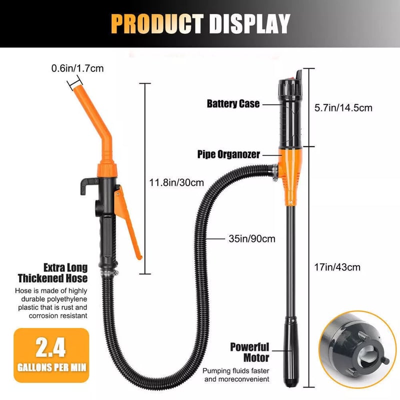 2025 Upgrade Portable Power Battery Pump