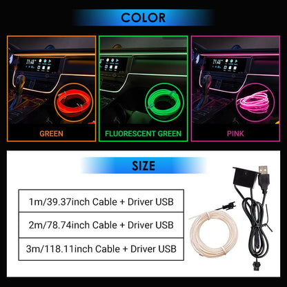 🔥 Car Ambient Light Cold Light Lamp Strip