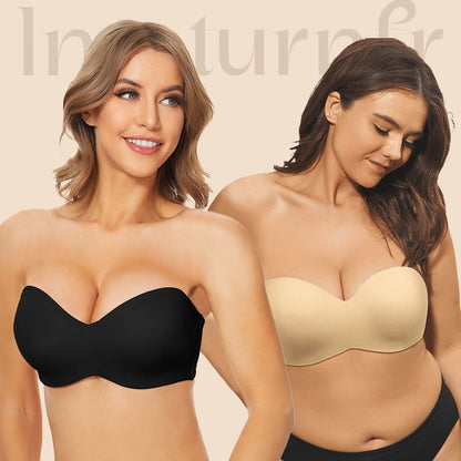 💕🔥Full Support Non-Slip Convertible Bandeau Bra