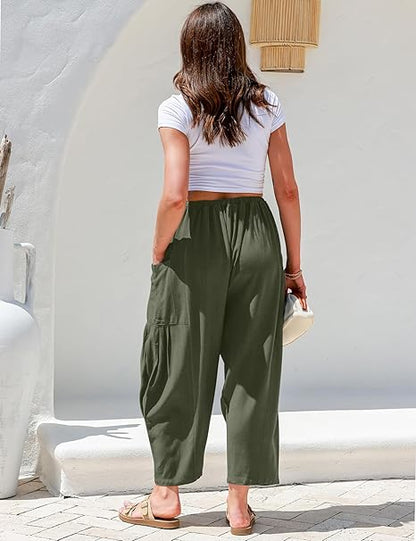 ☀️Women's Linen Wide Leg Pants with Pockets