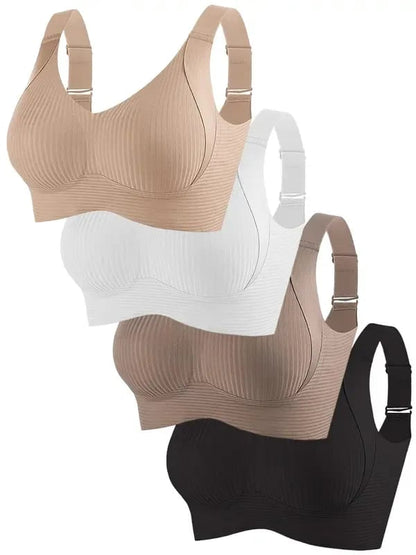 🔥Spring Hot Sale 49% OFF- Women's Ribbed Push Up Adjustable Wireless Bra