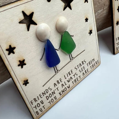 Sea Glass Art Friendship BFF ornament