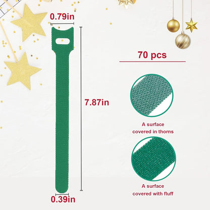 70 PCS Christmas Garland Ties