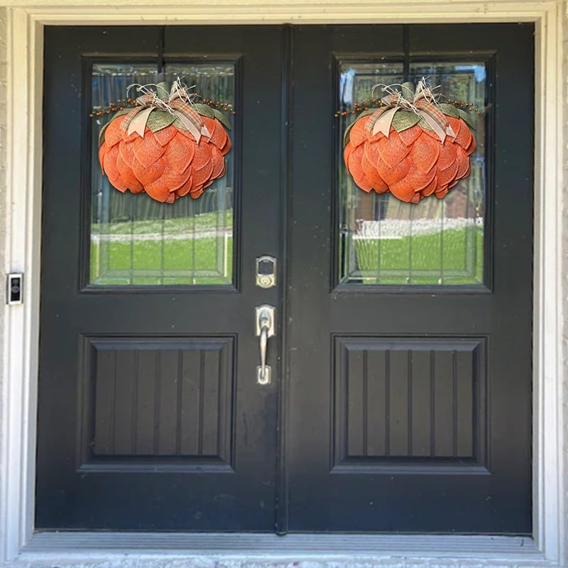 🔥Fall Hot Sale 49%OFF🎃Handmade Halloween Pumpkin Wreath For Front Door