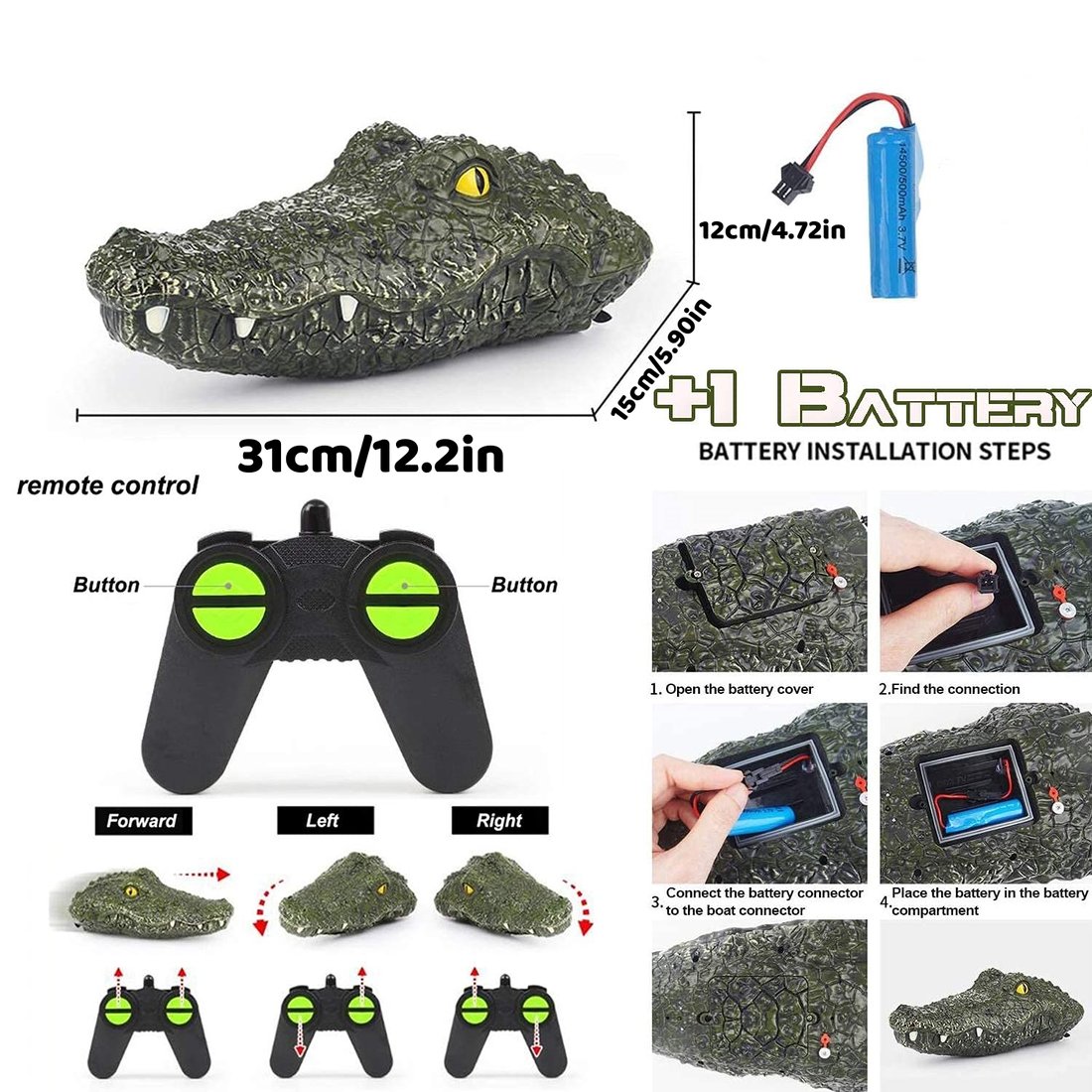 Remote Control Crocodile Head