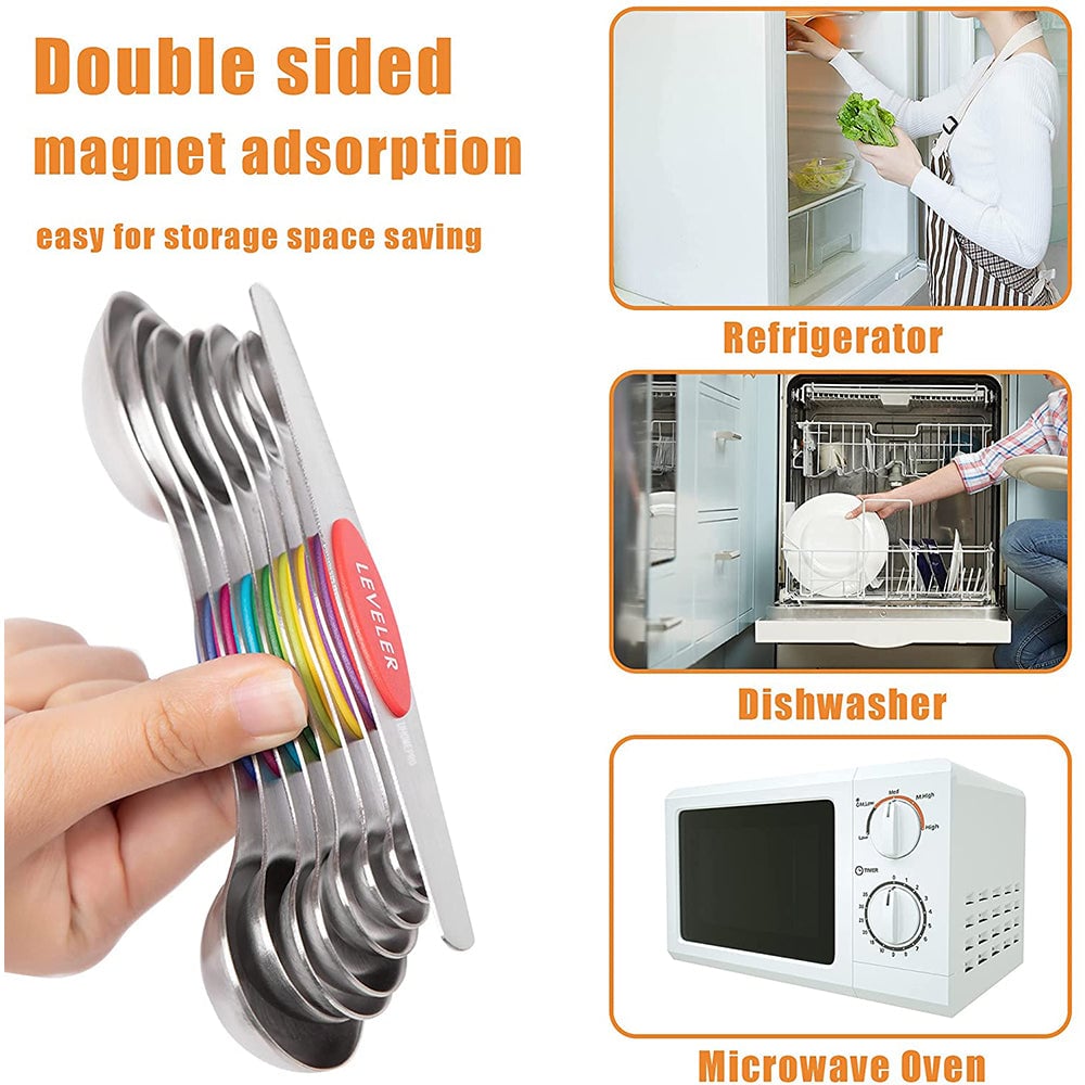 💖Welcome Fall With 49%OFF-Stainless Steel Magnetic Measuring Spoons Set