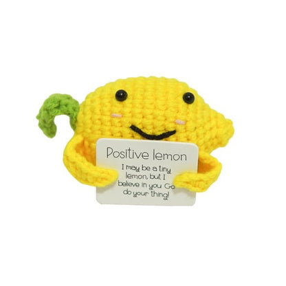 New Positive Energy Potato Hug Pocket Mini Handmade Plush Wool Knitting Doll with Card Funny Christams Gift Home Room Decoration