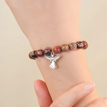 🎁Last Day 69% OFF - Memorial Gifts Angel Wings Healing Crystal Bracelet