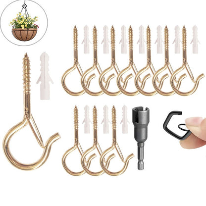 🌲Christmas Sale 49% OFF🌲 -10pcs Square Snap Hanging Hooks - Anti-Drop Bonsai Hooks with Safety Buckles for Christmas Rope String Lights