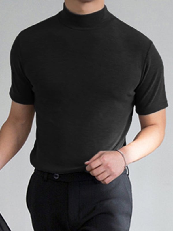 🎁2024 New Year Hot Sale🎁Men 's High Neck Slim Fit T-shirt
