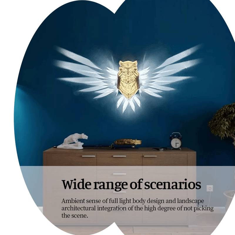 🦉 3D Animal Owl Wall Light 💡