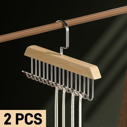 8 Hook Wooden Clothes Hanger