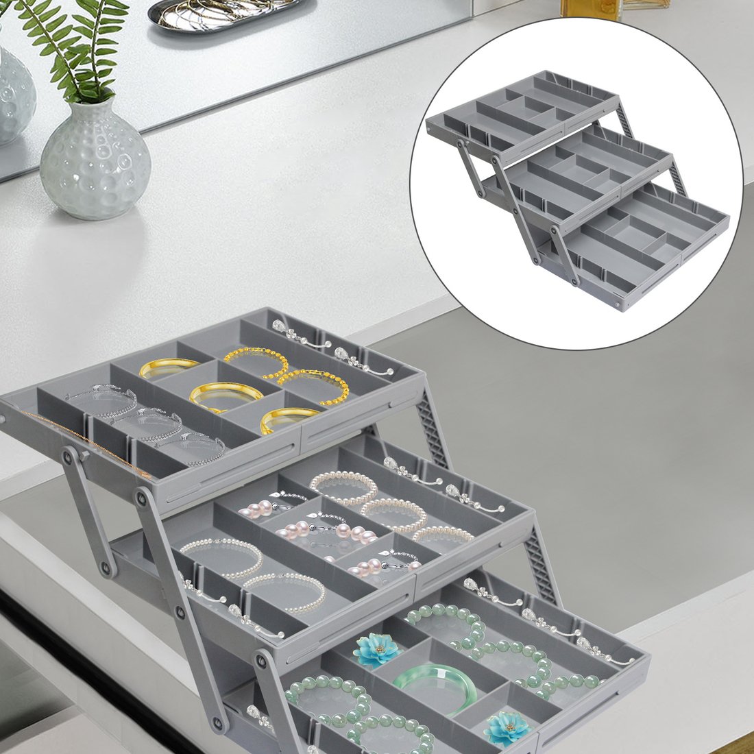 🔥LAST DAY 49% OFF-🧰Multi-Level Smart Drawer Organizer