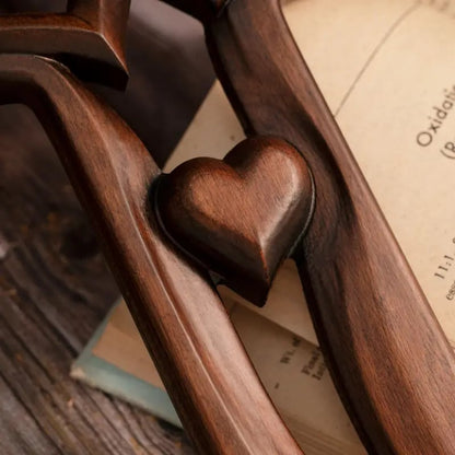 🔥Last Day Sale 49% OFF-❤️Intertwined Hearts Wooden Cross (Limited Handmade 100pcs)