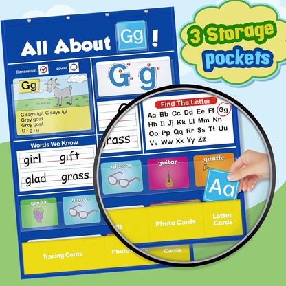 🔥LAST DAY SALE 📚Alphabet Learning Pocket Chart