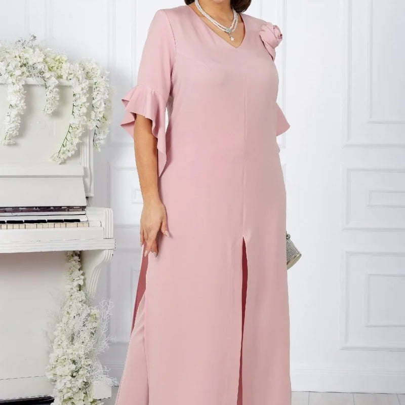 🌸Spring Specials🌸 Women's V-Neck Dress & Elastic Waist Pants Set