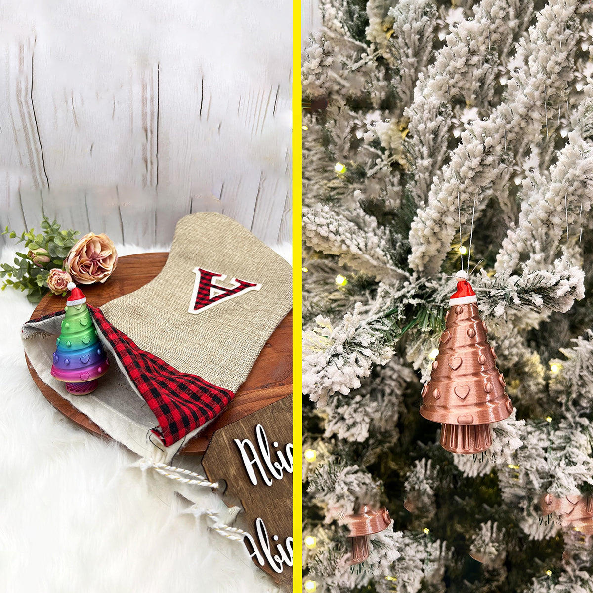 🎄3D Printed Christmas Tree Stasher Ornament💸