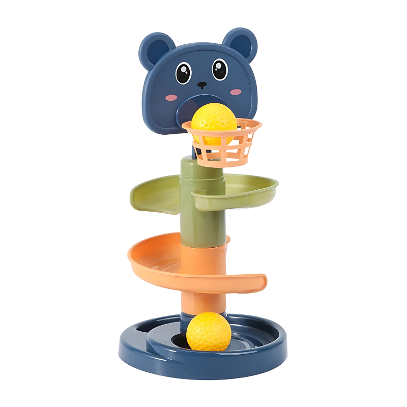 TumbleBear Bright Ball Drop Toy with Cute Bear Face