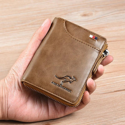 Men Wallet Zipper Purse ( RFID PROTECTED )