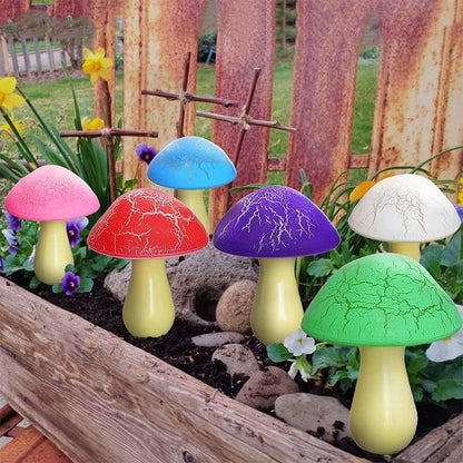 Solar-Powered Mushroom Garden Lights