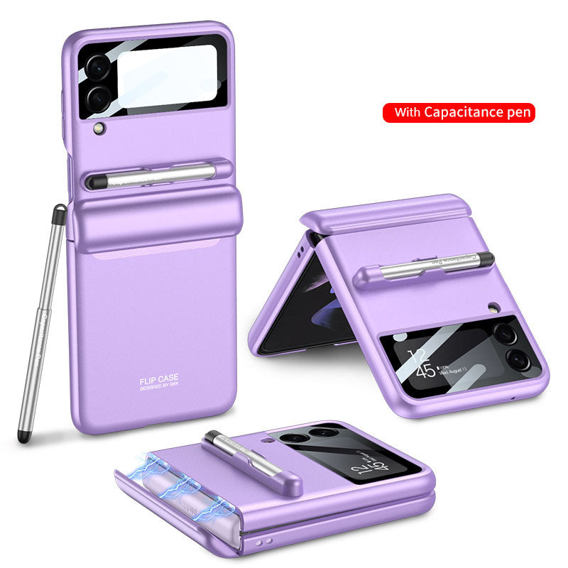 Magnetic All-included Shockproof Plastic Hard Cover For Galaxy Z Flip5 Flip4 Flip3