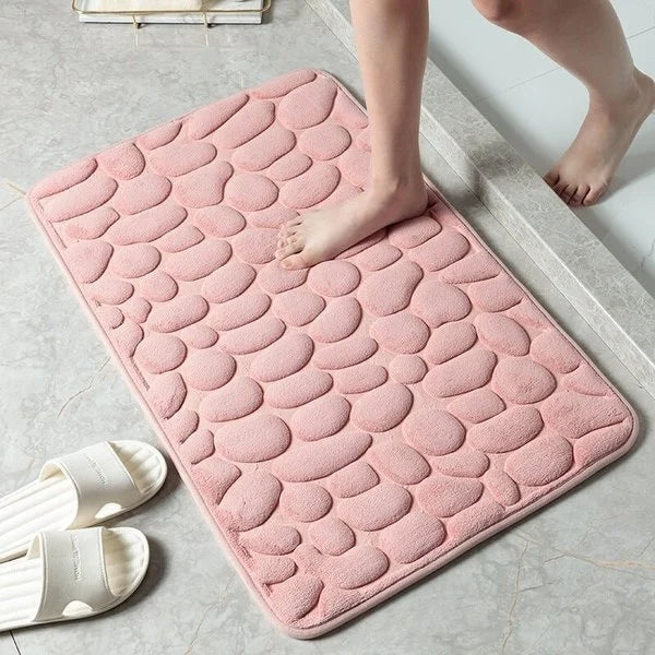 💥Hot Sale 48% OFF💥Cobblestone Embossed Bathroom Bath Mat