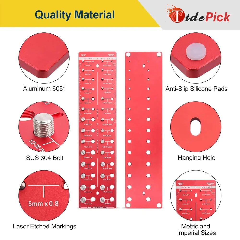 TidePick Nut and Bolt Thread Checker