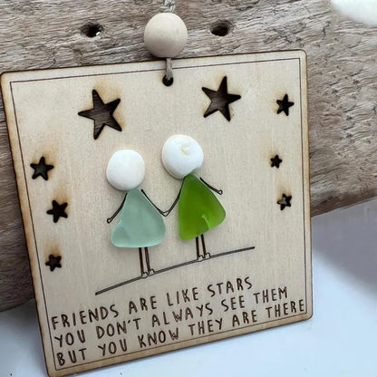 Sea Glass Art Friendship BFF ornament