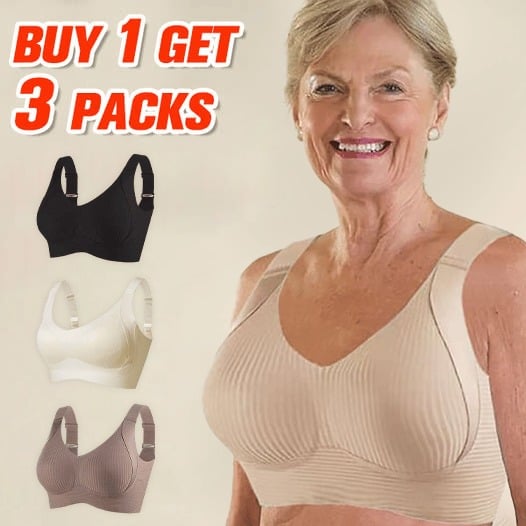 🔥Spring Hot Sale 49% OFF- Women's Ribbed Push Up Adjustable Wireless Bra
