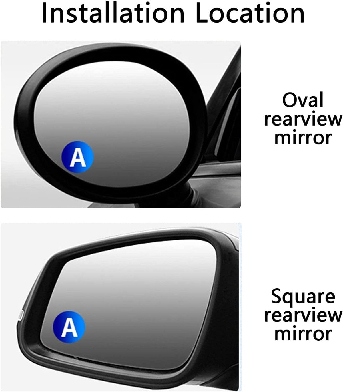 Suction Cup Car Convex Blind Spot Mirror (1 Set / 2 Pcs)