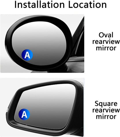 Suction Cup Car Convex Blind Spot Mirror (1 Set / 2 Pcs)