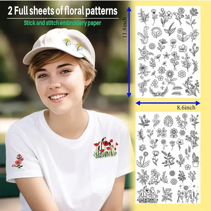 ⏰Last Day 48% OFF -🌼 Water Soluble Patterns for Embroidery