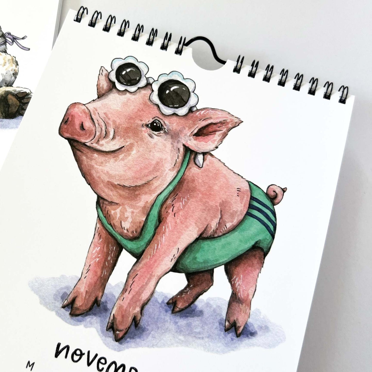 👙2025 Swimsuit Animals Watercolor Wall Calendar