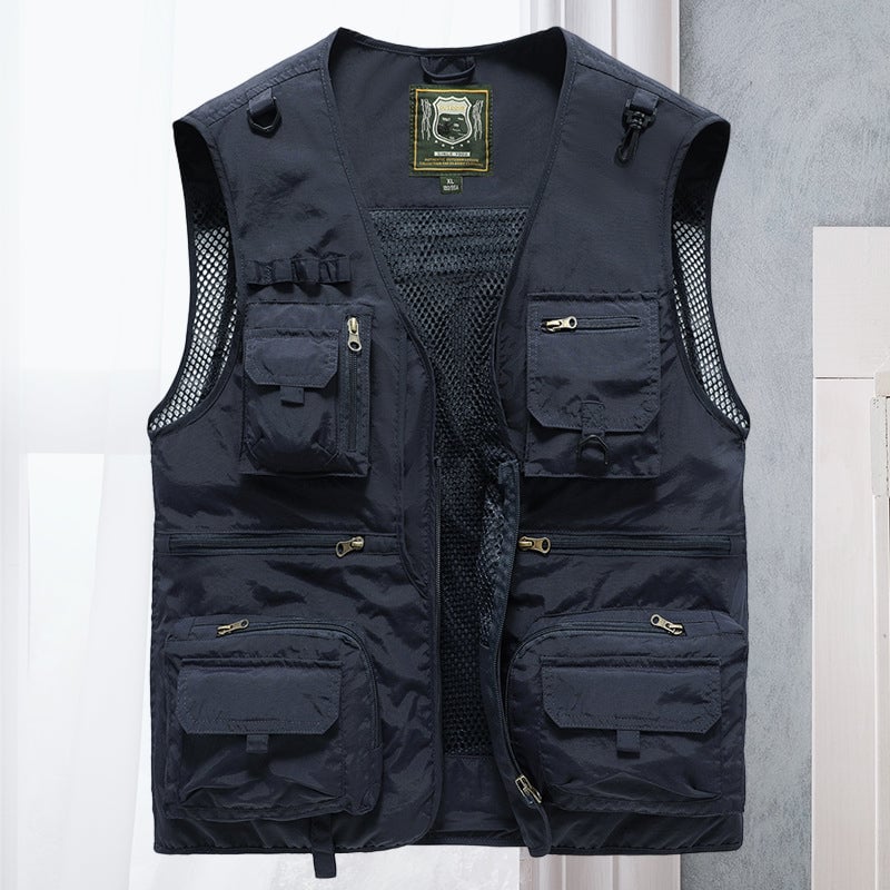 🔥Last day 48% OFF - 😍Breathable Mesh Zip Cargo Vest