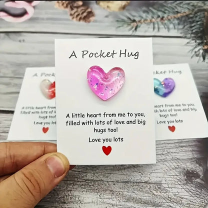 🌈🩷Exquisite Pocket Hug Heart with Greeting Cards