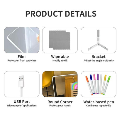 🔥HOT SALE 49%OFF-Creative Rewritable Acrylic LED Message Board