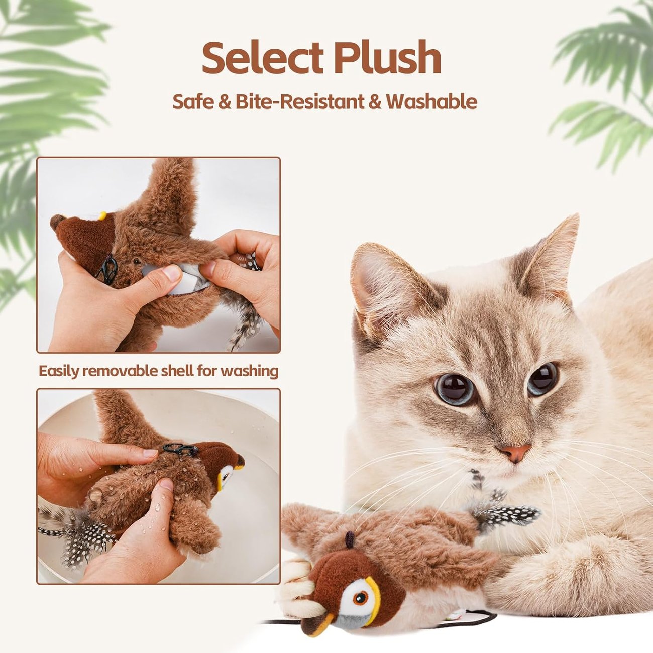 🔥 Last Day Sale Price | 🐾Interactive Chirping Bird Cat Toy