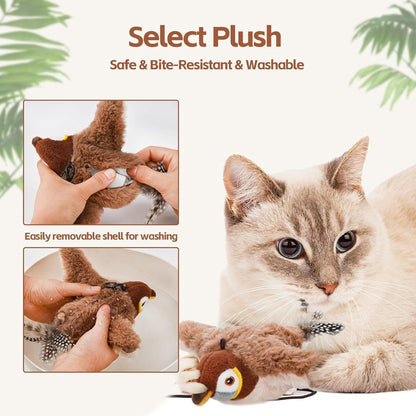 🔥 Last Day Sale Price | 🐾Interactive Chirping Bird Cat Toy