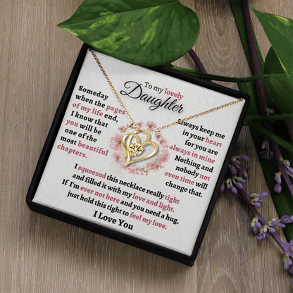 For Daughter - I LOVE YOU Diamond necklace
