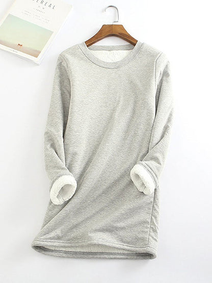 ❄Get ready for the cold season❄Women‘s NEW Casual Cotton Round Neck Solid Sweatshirt (S-5XL)🙋‍♀️