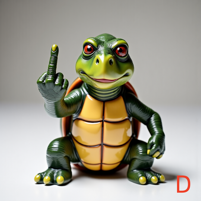 Middle Finger Sea Turtle Sculpture