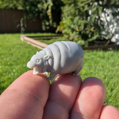 Moo Deng Miniature Figurine Mini Pygmy Hippo