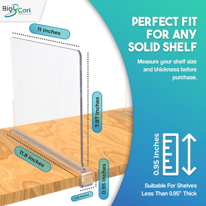 Acrylic Shelf Dividers for Closet Organization