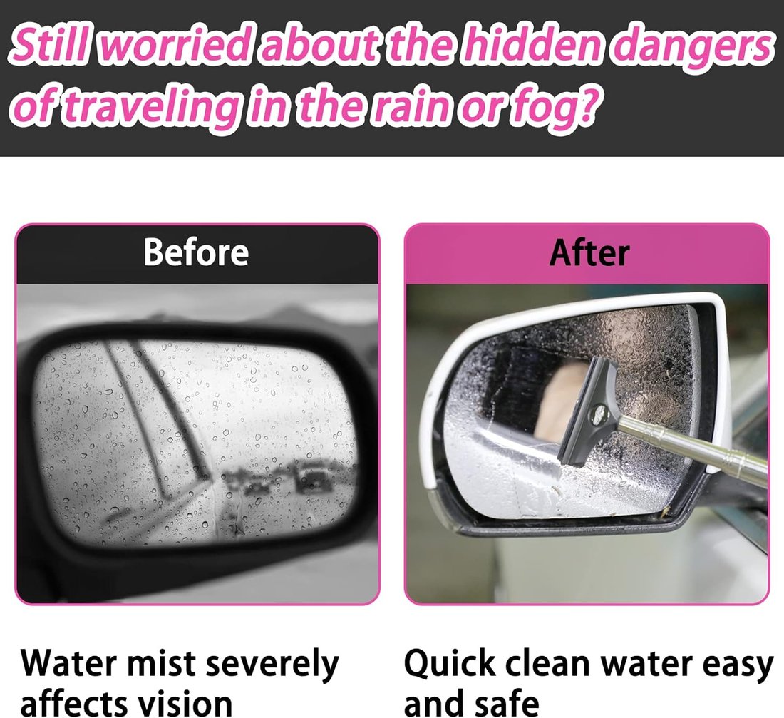 Rearview mirror wiper