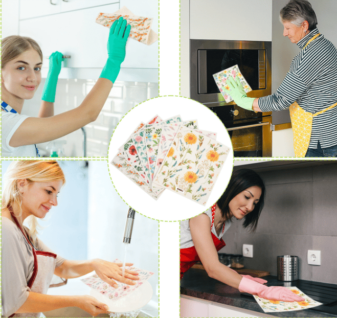🔥Last Day 49% OFF🎁 Swedish Dishcloths for Kitchen | No Odor, Biodegradable Cleaning Cloths