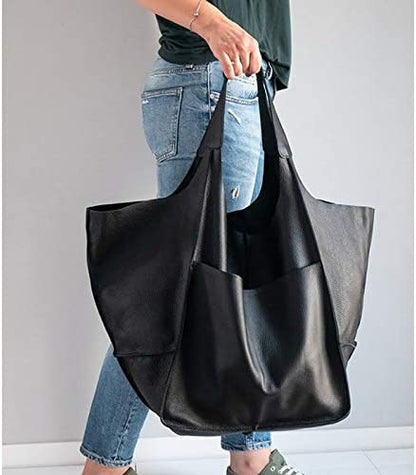 (🎄CHRISTMAS HOT SALE🎁) New Ladies Huge Oversized Leather Tote Bag