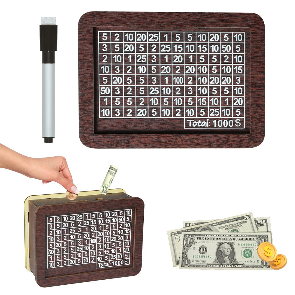 🎁Last Day Sale 49% OFF🎁🎅Cash Vault Wooden Savings Box