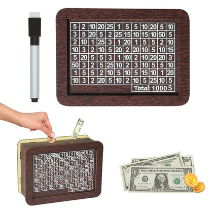 🔥Promotion Save- 49% OFF🔥-Cash Vault Wooden Savings Box🎁