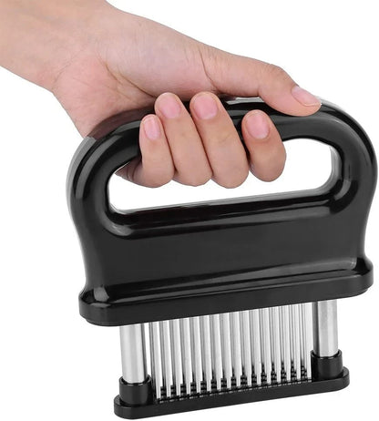 Meat Tenderizer with 48 Stainless Steel Blades, Tenderizing Steak Chicken Beef Fish Pork