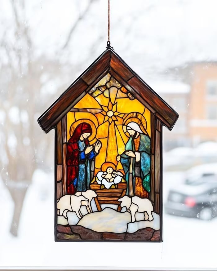🎉Nativity Scene Suncatcher